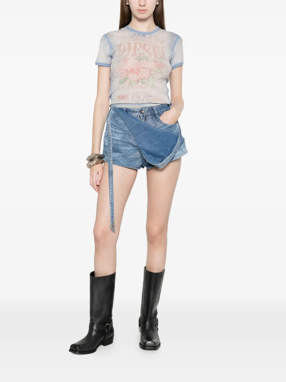  Diesel Textured Shorts - Blue 