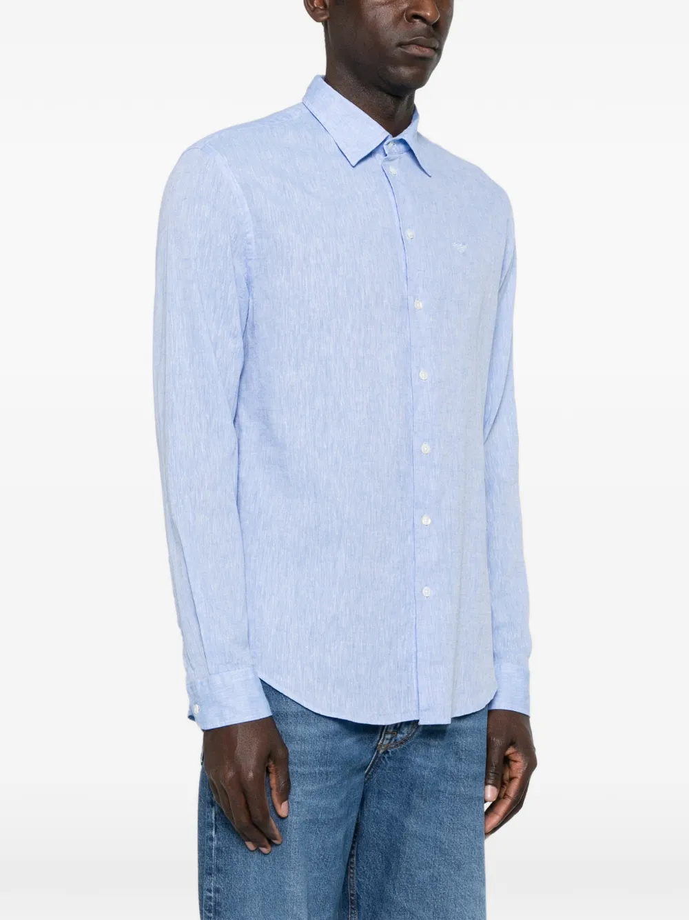 Emporio Armani Overhemd Blauw