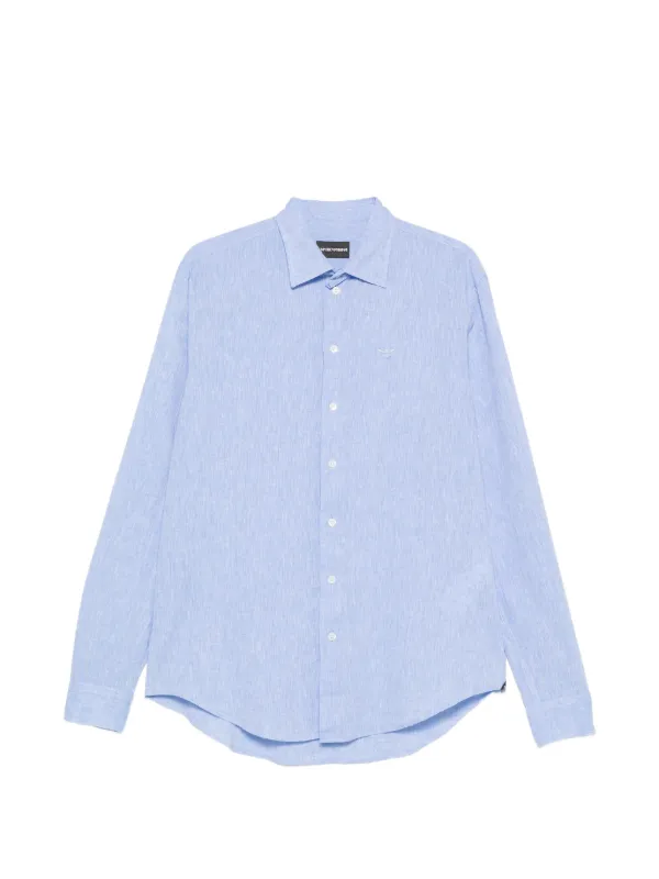EMPORIO ARMANI ボタンダウンシャツ 10A Emporio Armani ボタン シャツ | ブルー | FARFETCH JP
