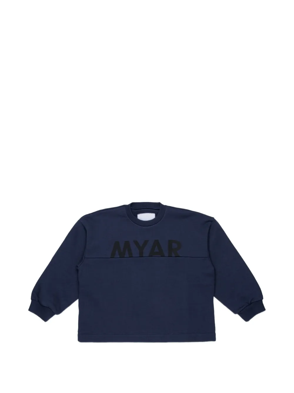 MYAR KIDS crew-neck logo sweatshirt - Blu