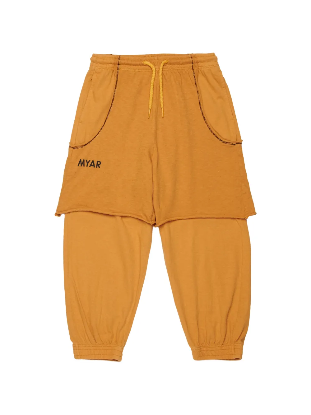 MYAR KIDS layered track pants - Arancione