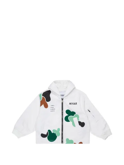 MYAR KIDS graphic-print hooded jacket