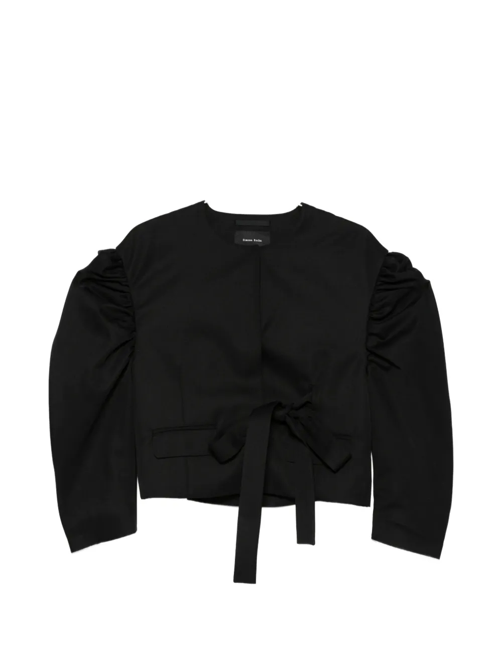 Simone Rocha puffed-sleeve tie jacket - Nero