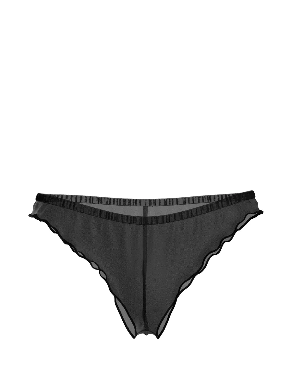 Maison Close La Parisienne ruffled tanga - Nero