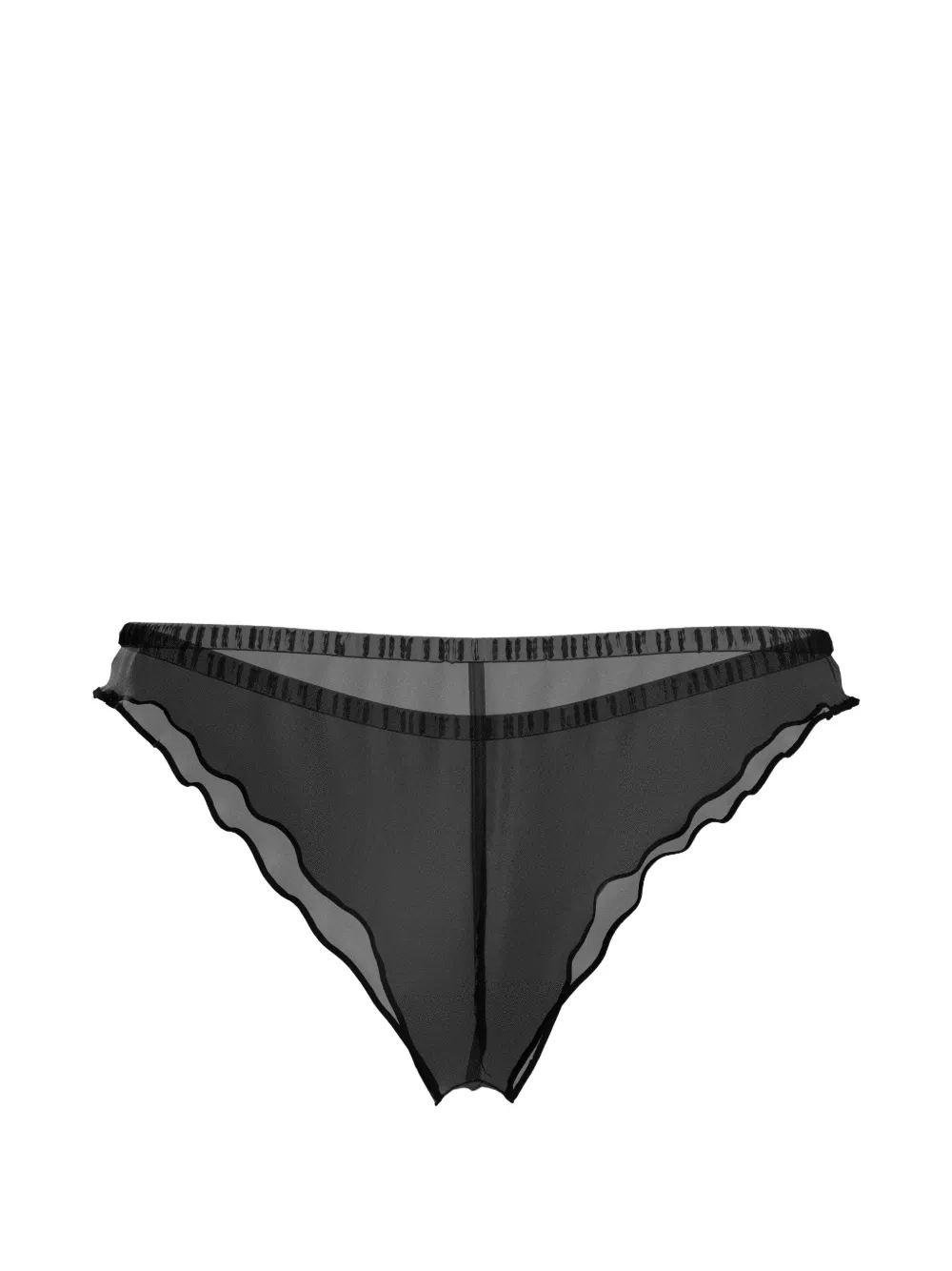 Maison Close La Parisienne tanga met ruches Zwart