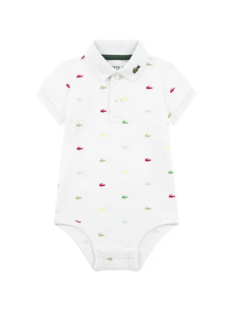 Lacoste Kids mameluco con logo estampado