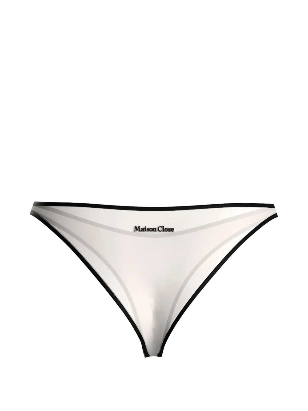 Maison Close La Parisienne slip met contrasterende afwerking Beige
