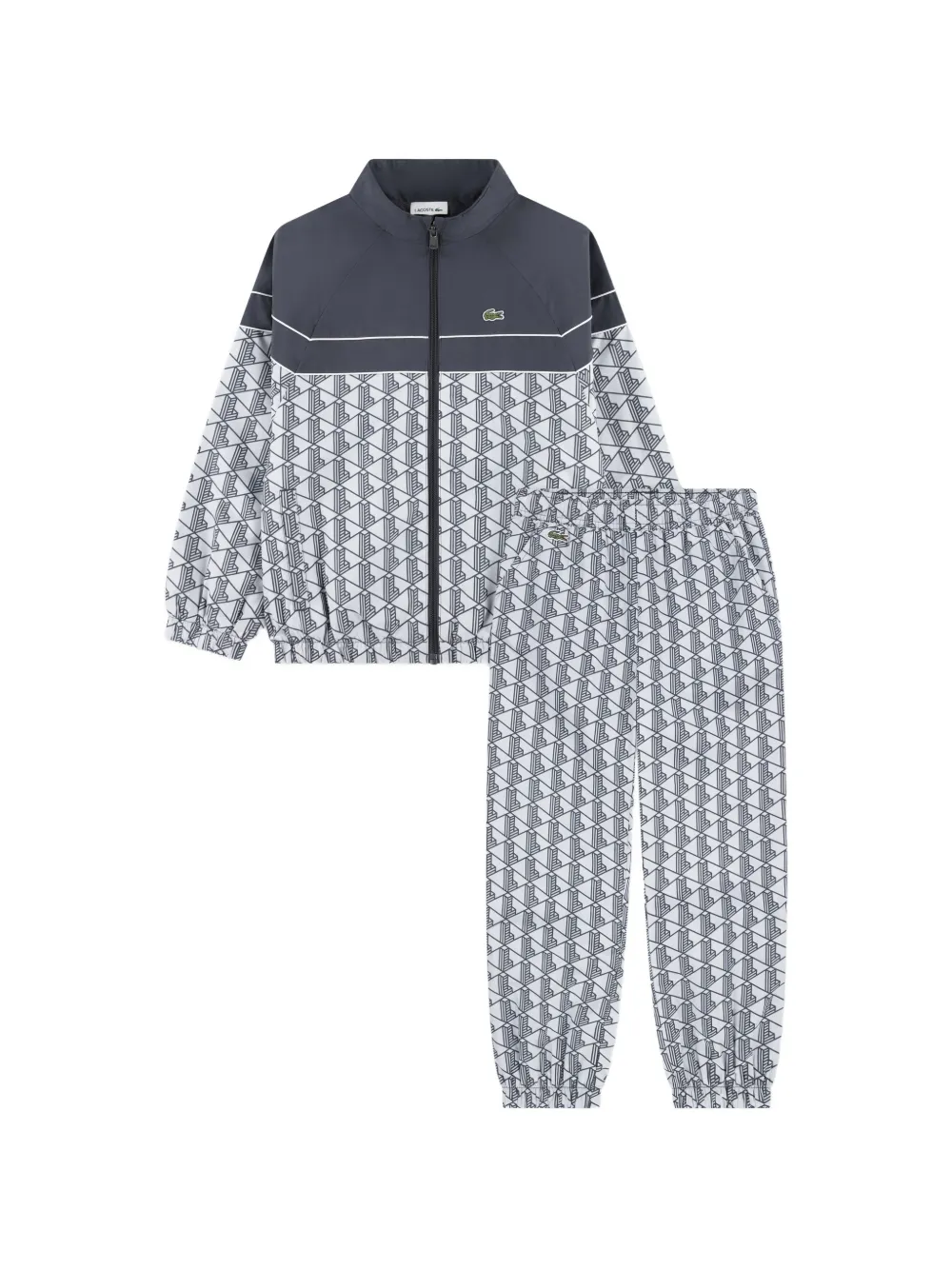 Lacoste Kids patterned logo tracksuit - Bianco