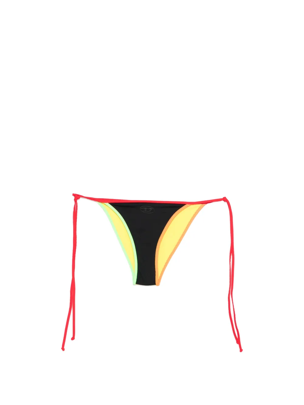 Diesel colour-block string bikini bottom - Nero
