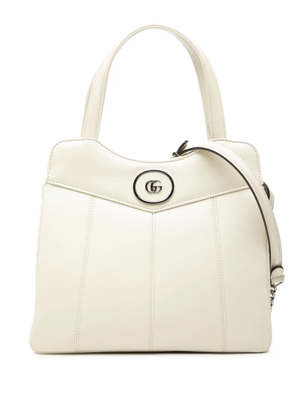 Gucci Pre-Owned 2016-2026 Small Leather Petite GG Tote satchel - Bianco