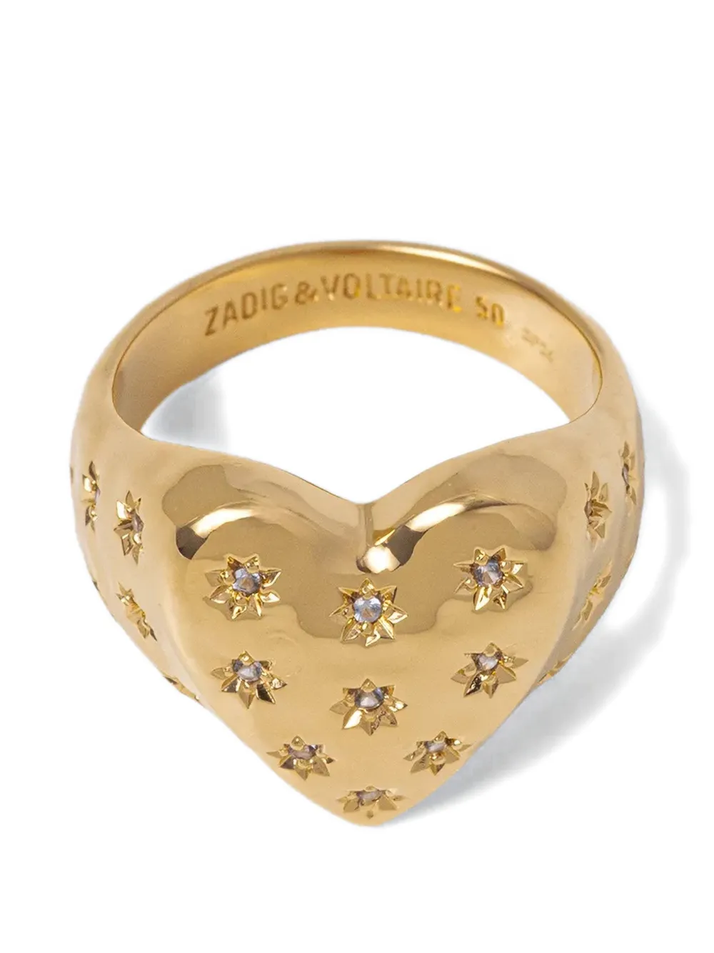 Zadig&Voltaire Heartbreaker crystal-embellished ring - Oro