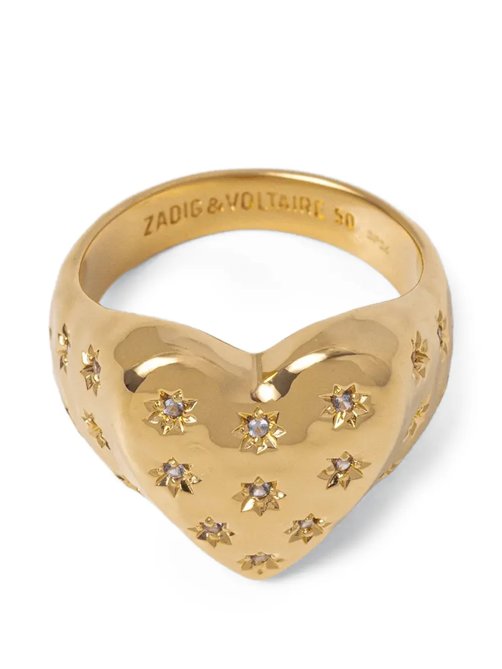 Zadig&Voltaire Heartbreaker crystal-embellished ring - Oro