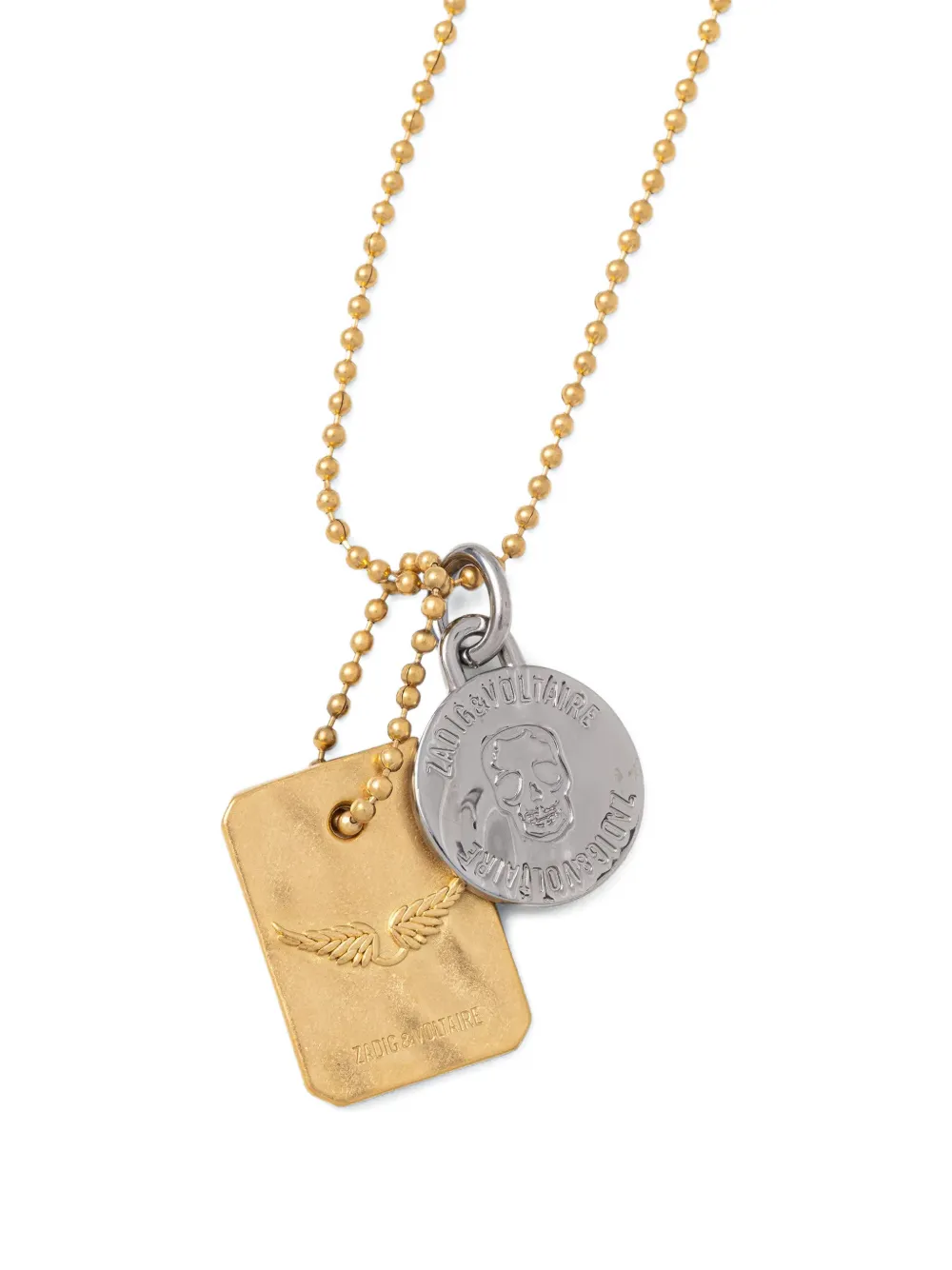  Zadig&voltaire Rectangular-pendant Necklace - Gold 