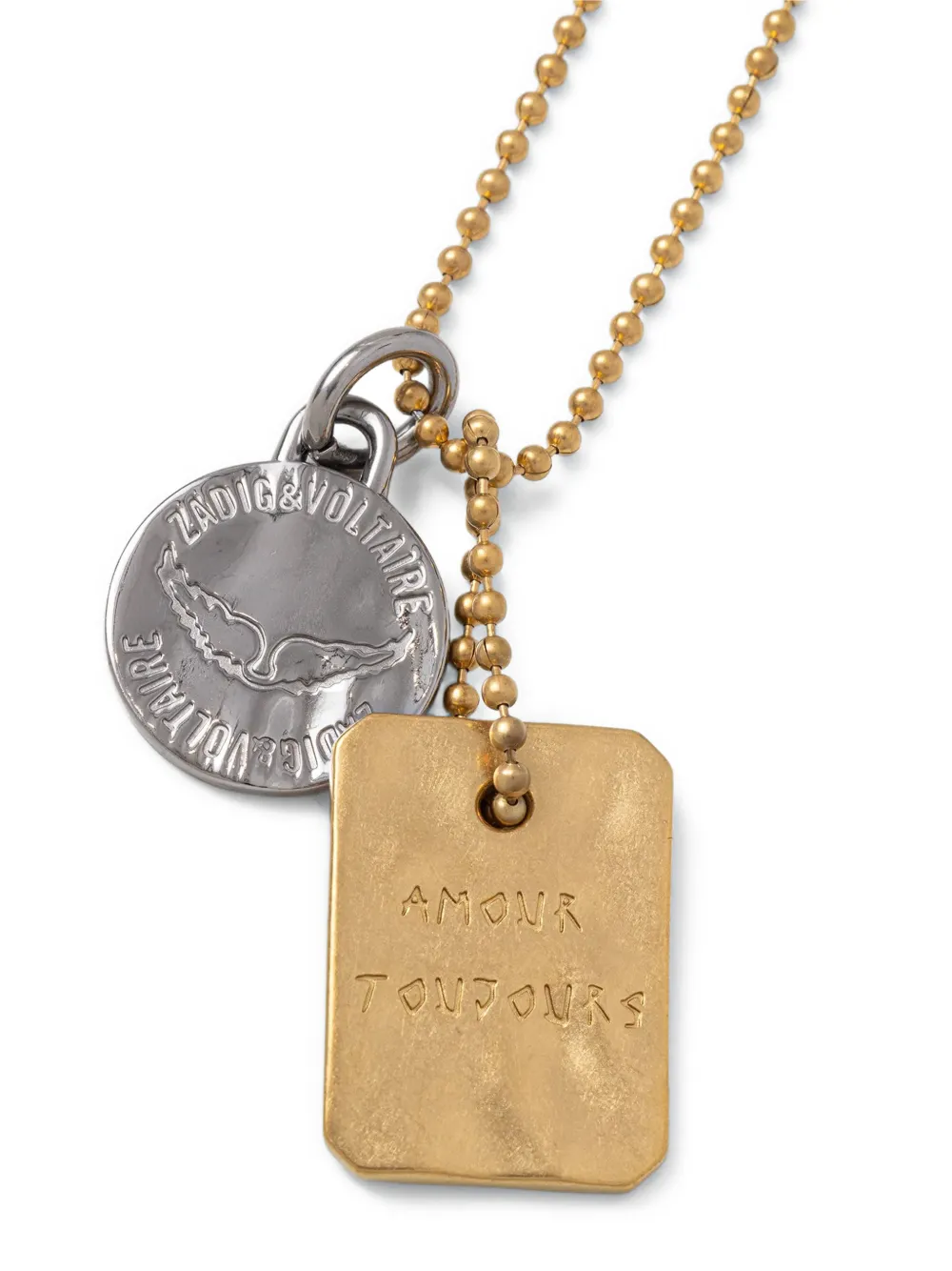  Zadig&voltaire Rectangular-pendant Necklace - Gold 