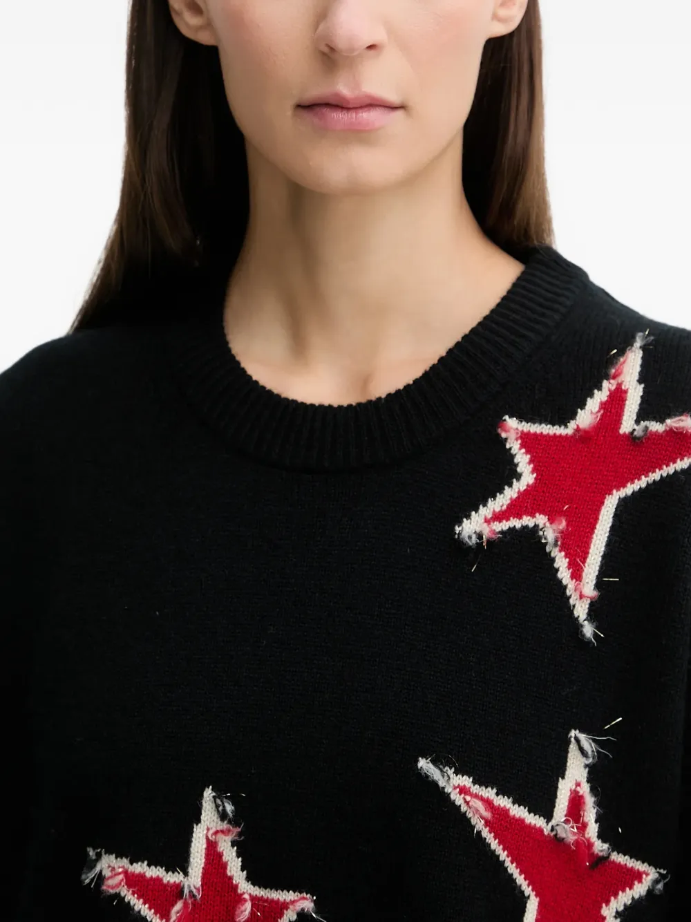 Zadig&Voltaire Markuz trui met sterpatroon Zwart