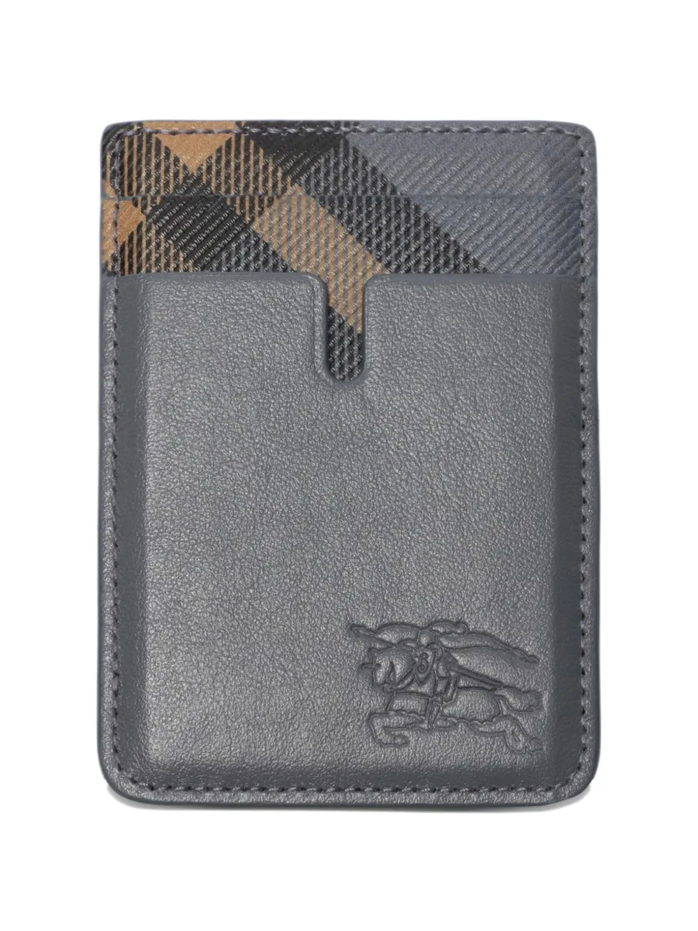 Burberry pop Check magnetic card case - Blu