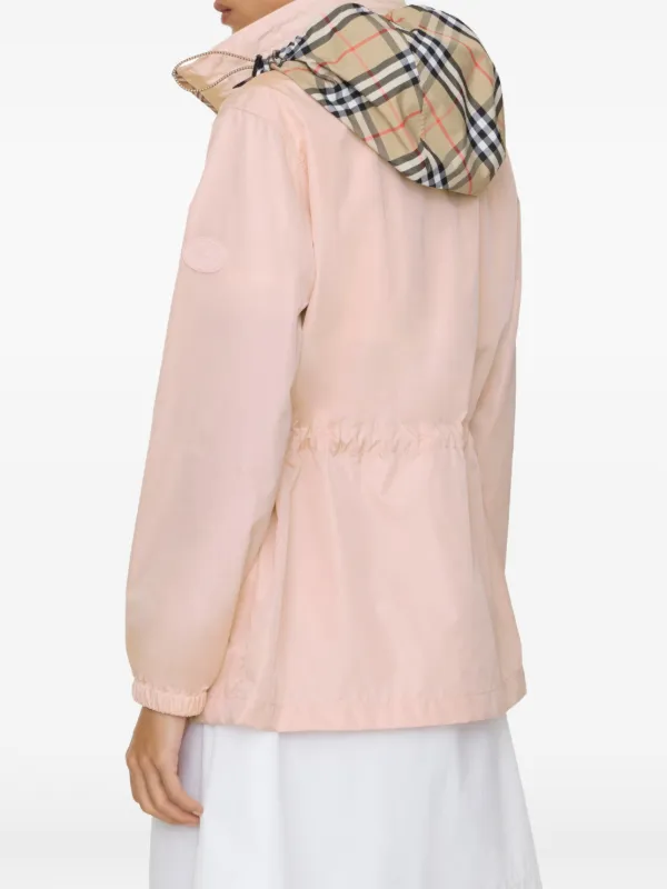 ジャケット・アウター Burberry London Pink Nylon Parka MadeUSA Burberry Short Checker-tape Nylon Parka | Pink | FARFETCH ID