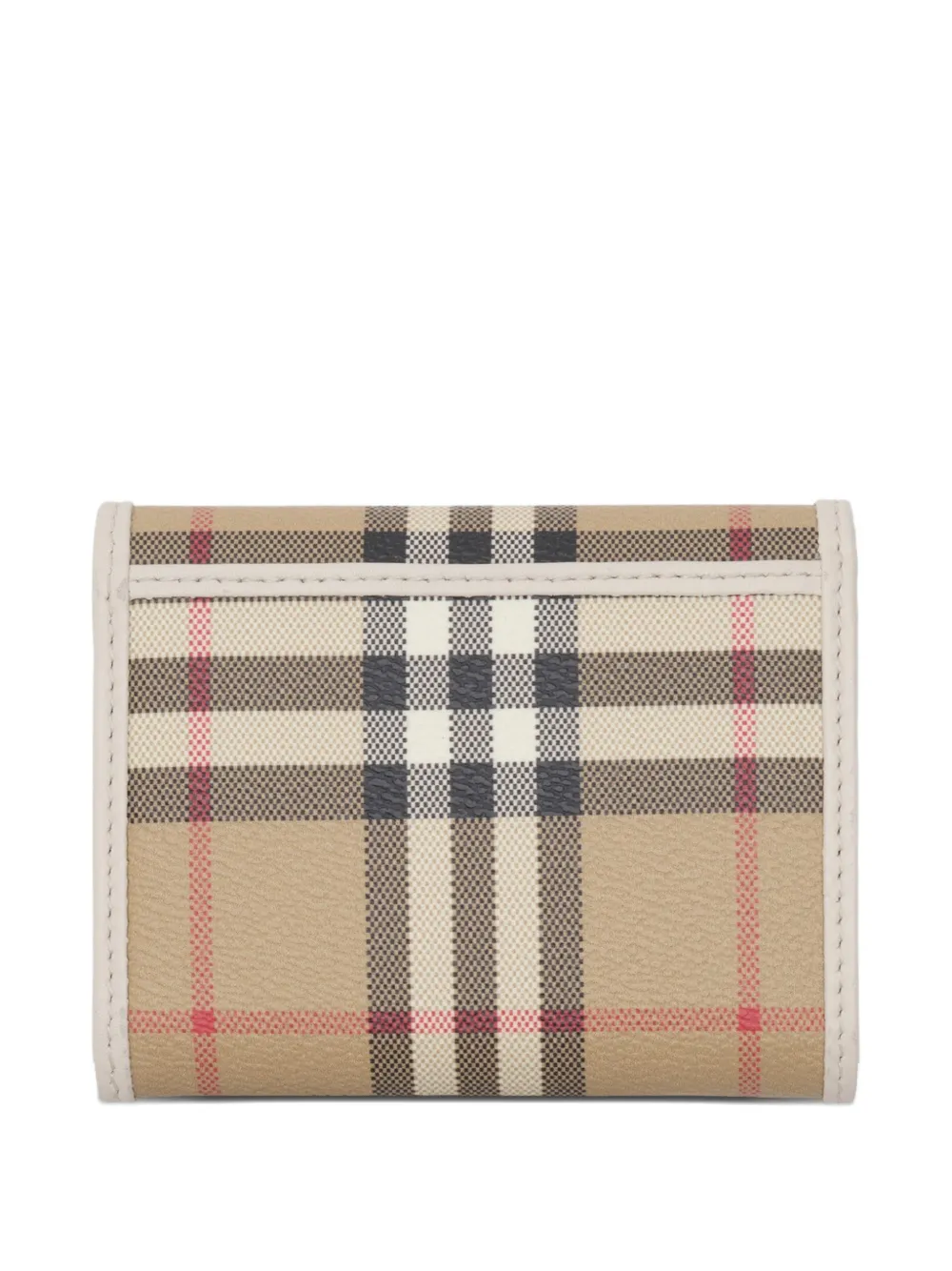  Burberry Small Check Folding Wallet - Neutrals 