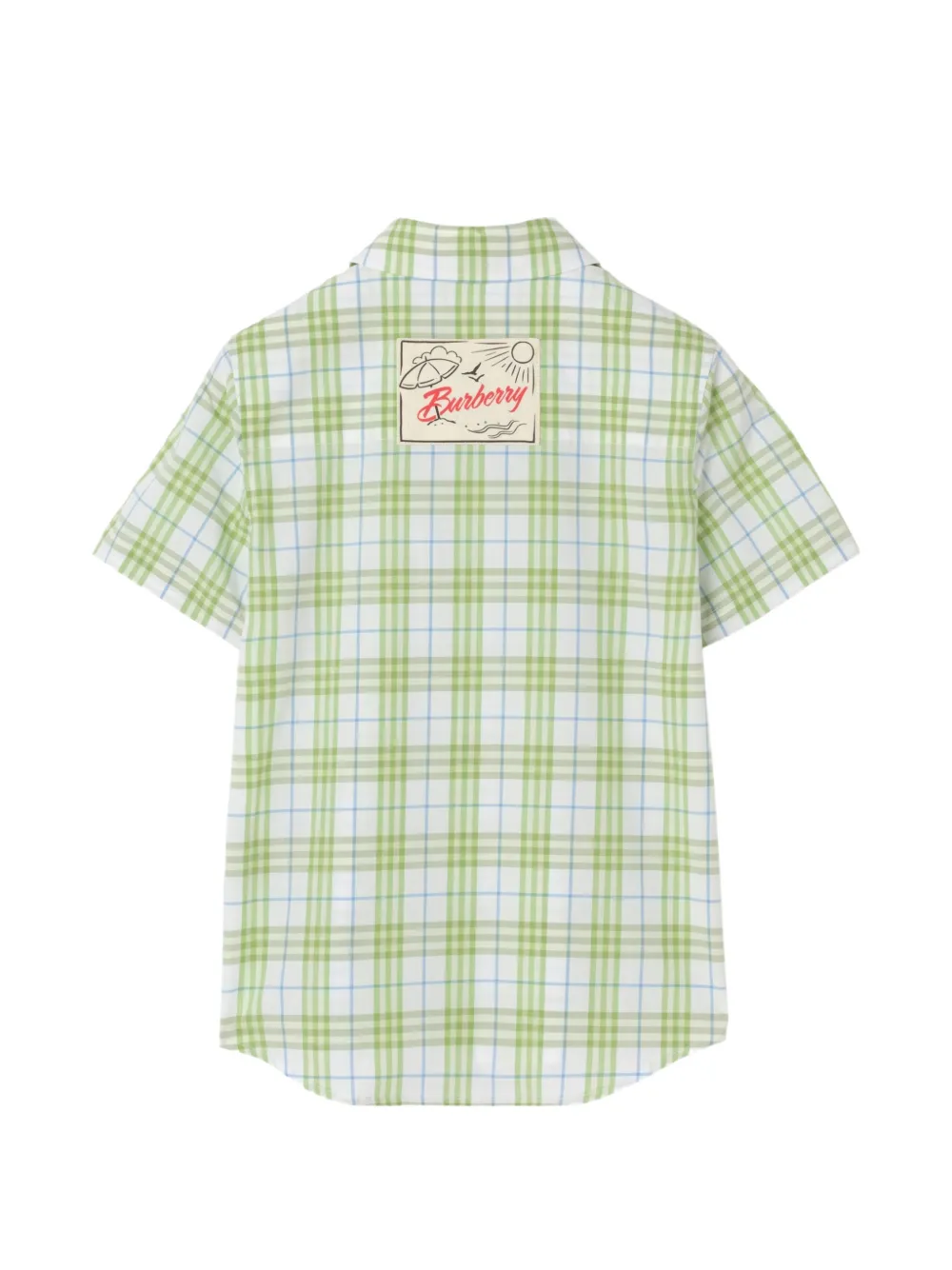 Burberry Kids Geruit shirt Wit
