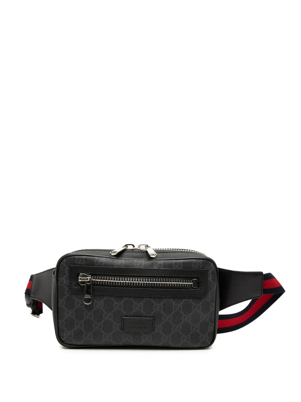 Gucci Pre-Owned 2000-2015 GG Supreme Web belt bag - Nero