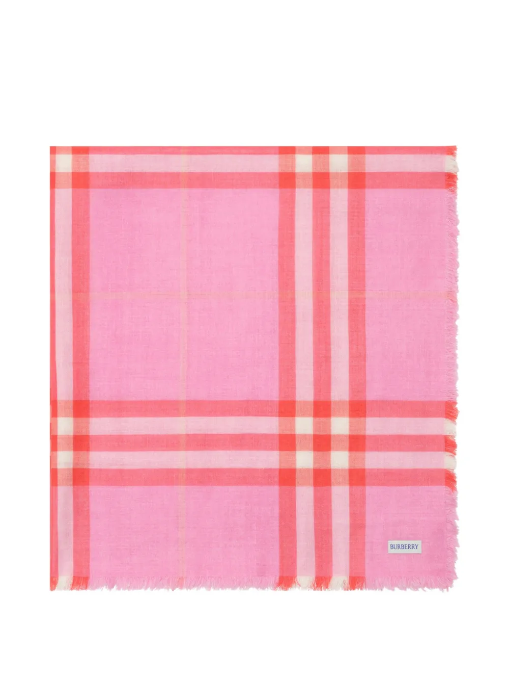 Burberry reversible check wool silk scarf - Rosa