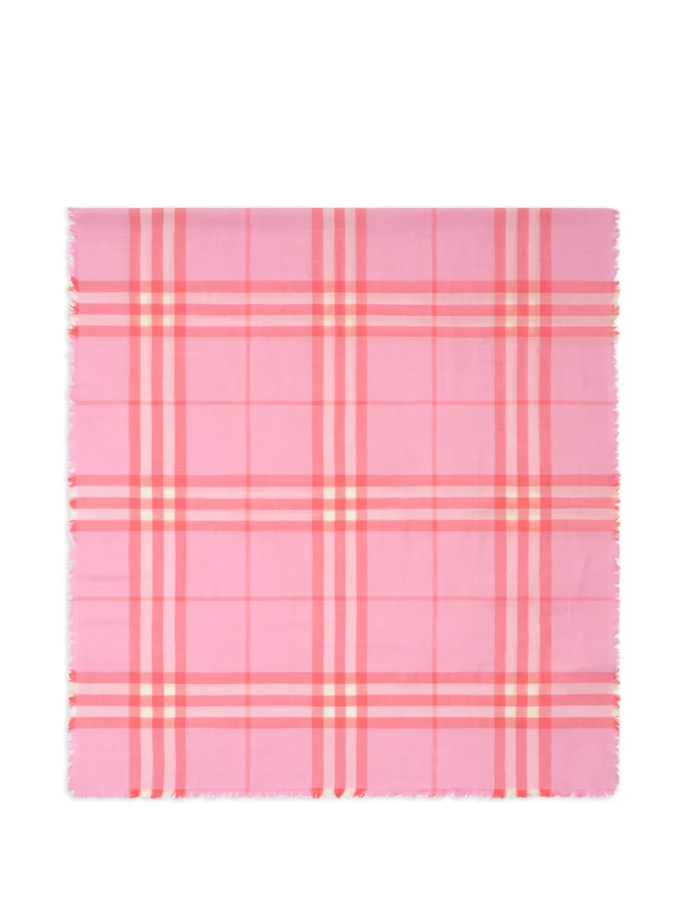Burberry Omkeerbare wollen zijden sjaal met ruit Roze