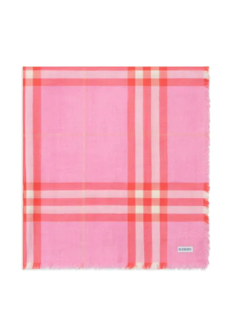 Burberry reversible check wool silk scarf