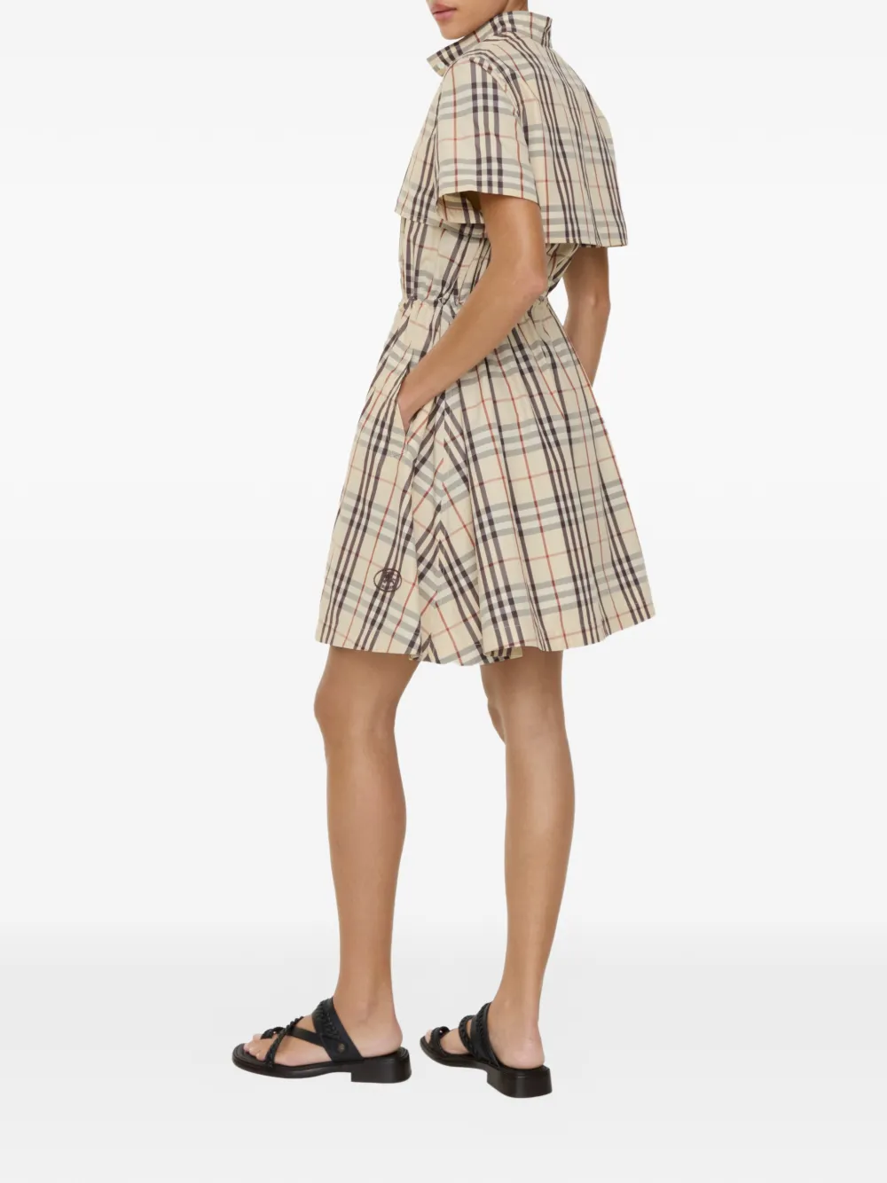 Burberry Geruite jurk Beige
