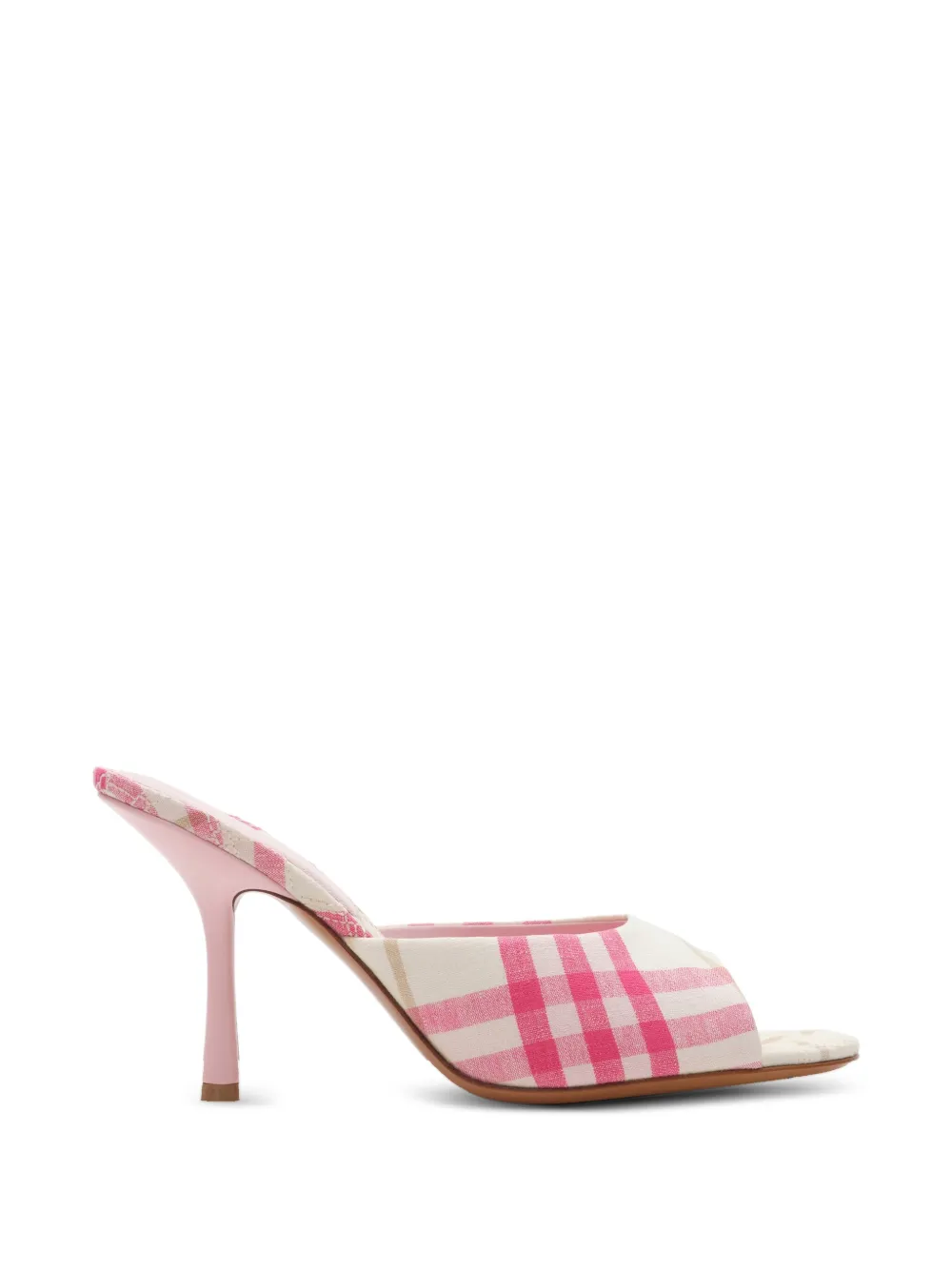 Burberry Check Mews high sandals​ Roze