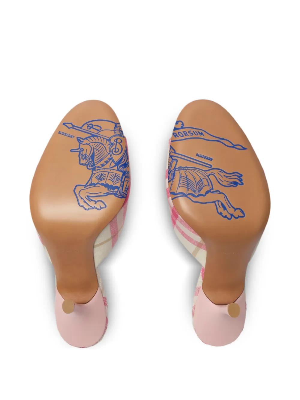 Burberry Check Mews high sandals​ Roze
