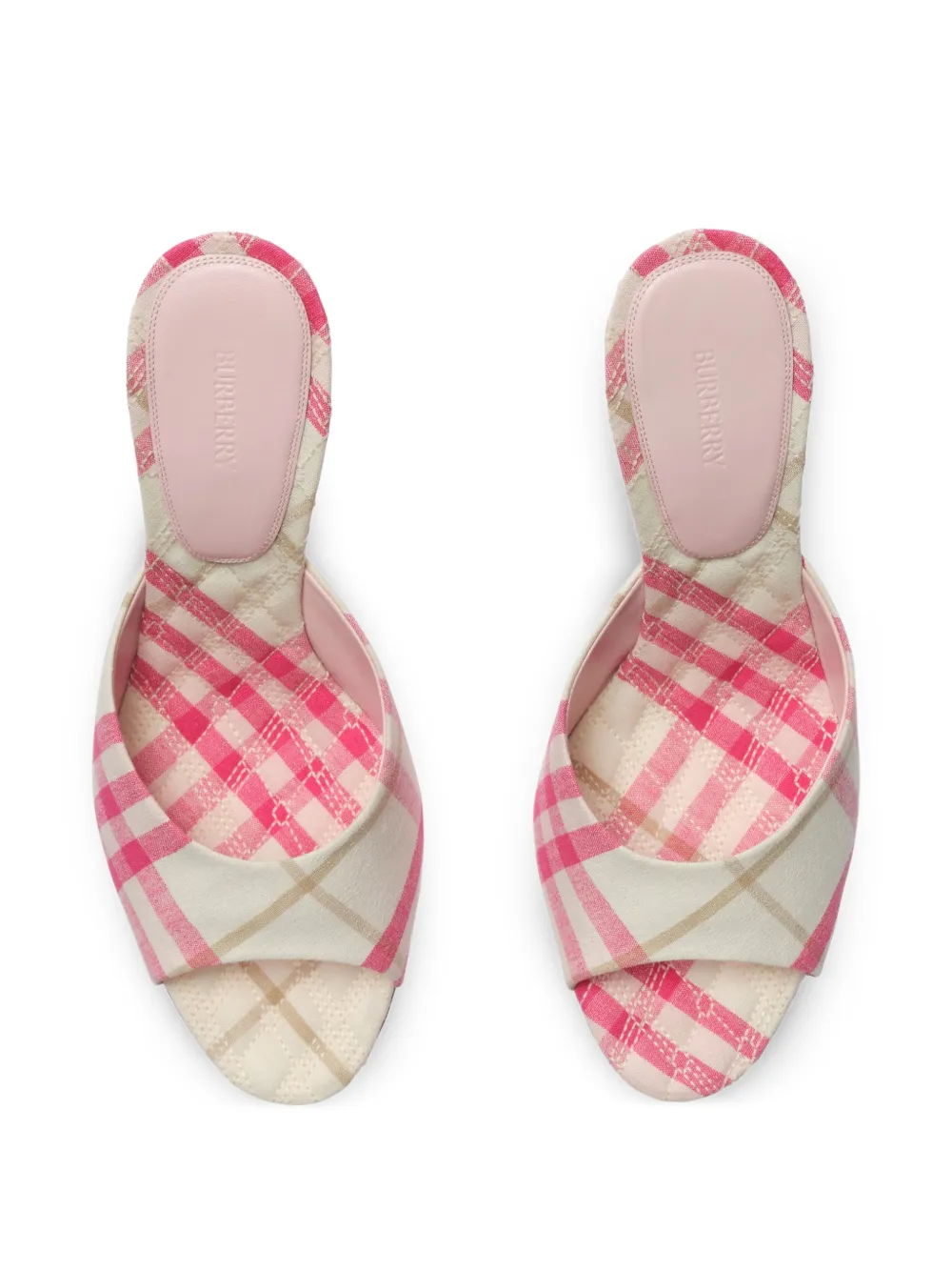 Burberry Check Mews high sandals​ Roze