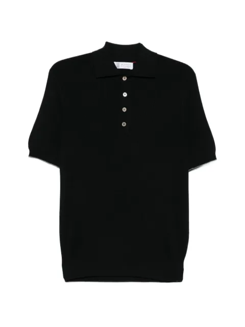 Brunello Cucinelli ribbed button polo shirt