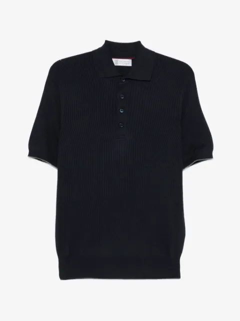 Brunello Cucinelli ribbed polo shirt