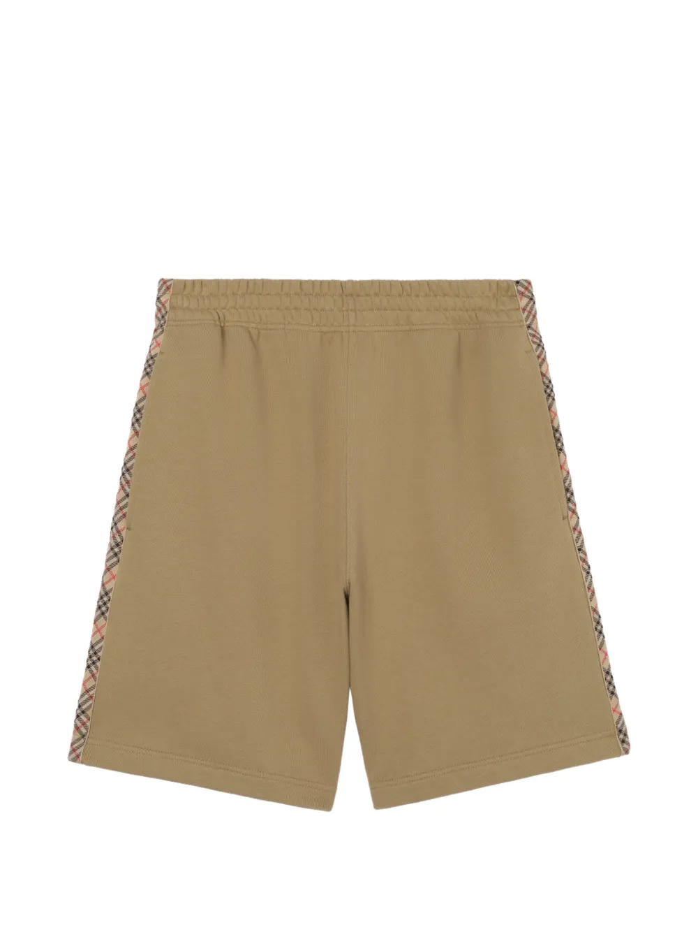 Burberry Check-trim cotton shorts - Toni neutri