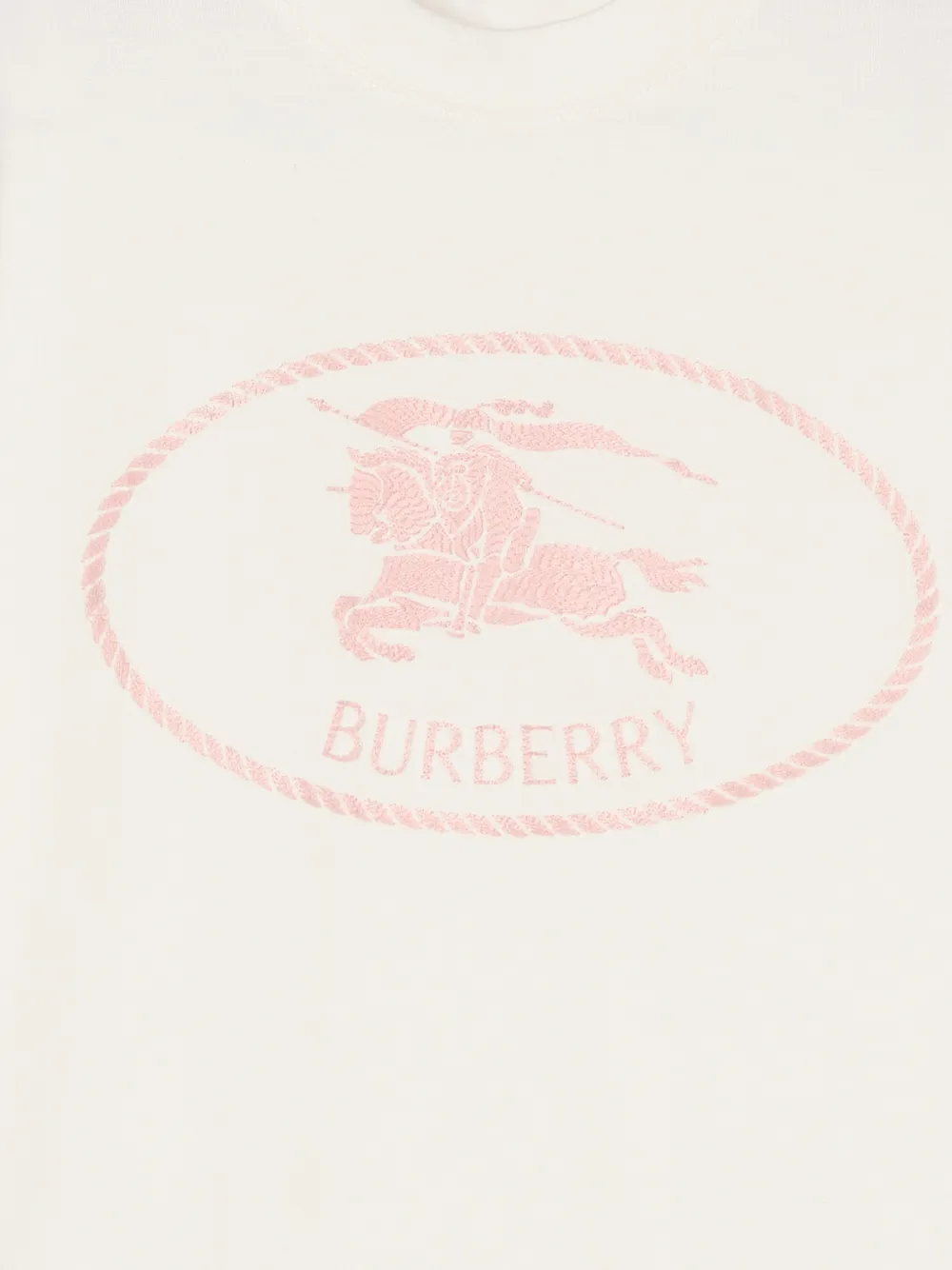 Burberry Katoenen T-shirt met Knight-detail Beige
