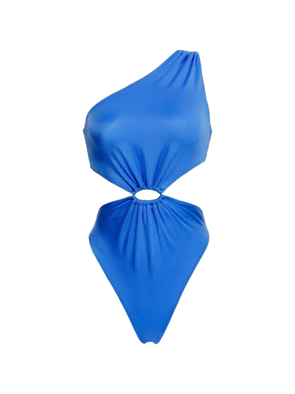 Agua Bendita Bloom one-shoulder ring swimsuit - Blu