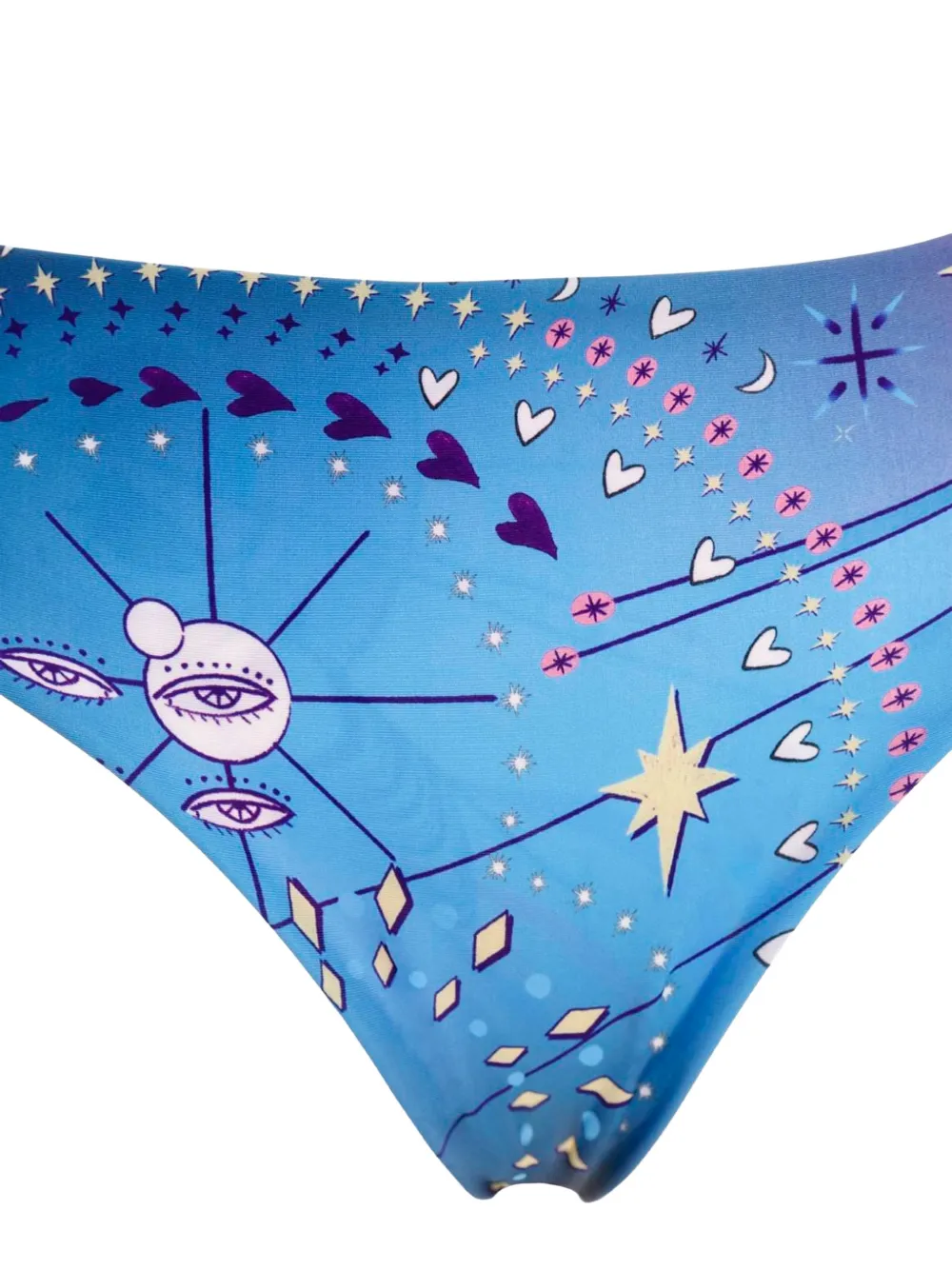 Agua Bendita Zoe Printed Bikini Bottom - Pink 