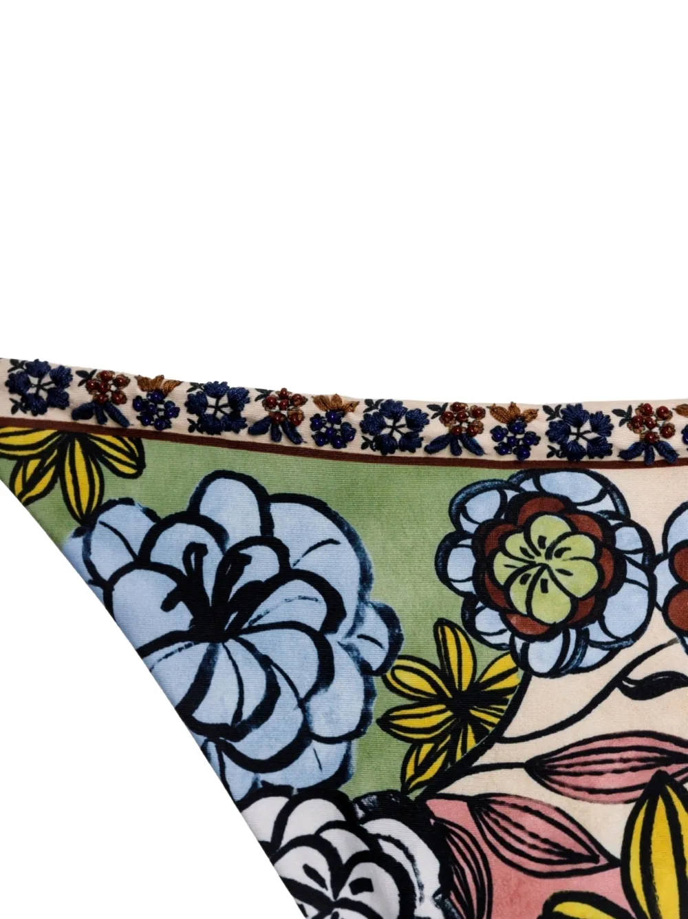  Agua Bendita Alegria Floral-pattern Bikini Bottom - Neutrals 