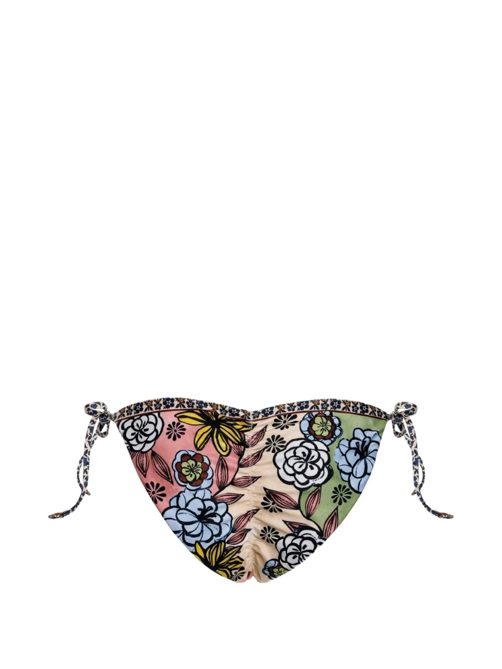  Agua Bendita Alegria Floral-pattern Bikini Bottom - Neutrals 