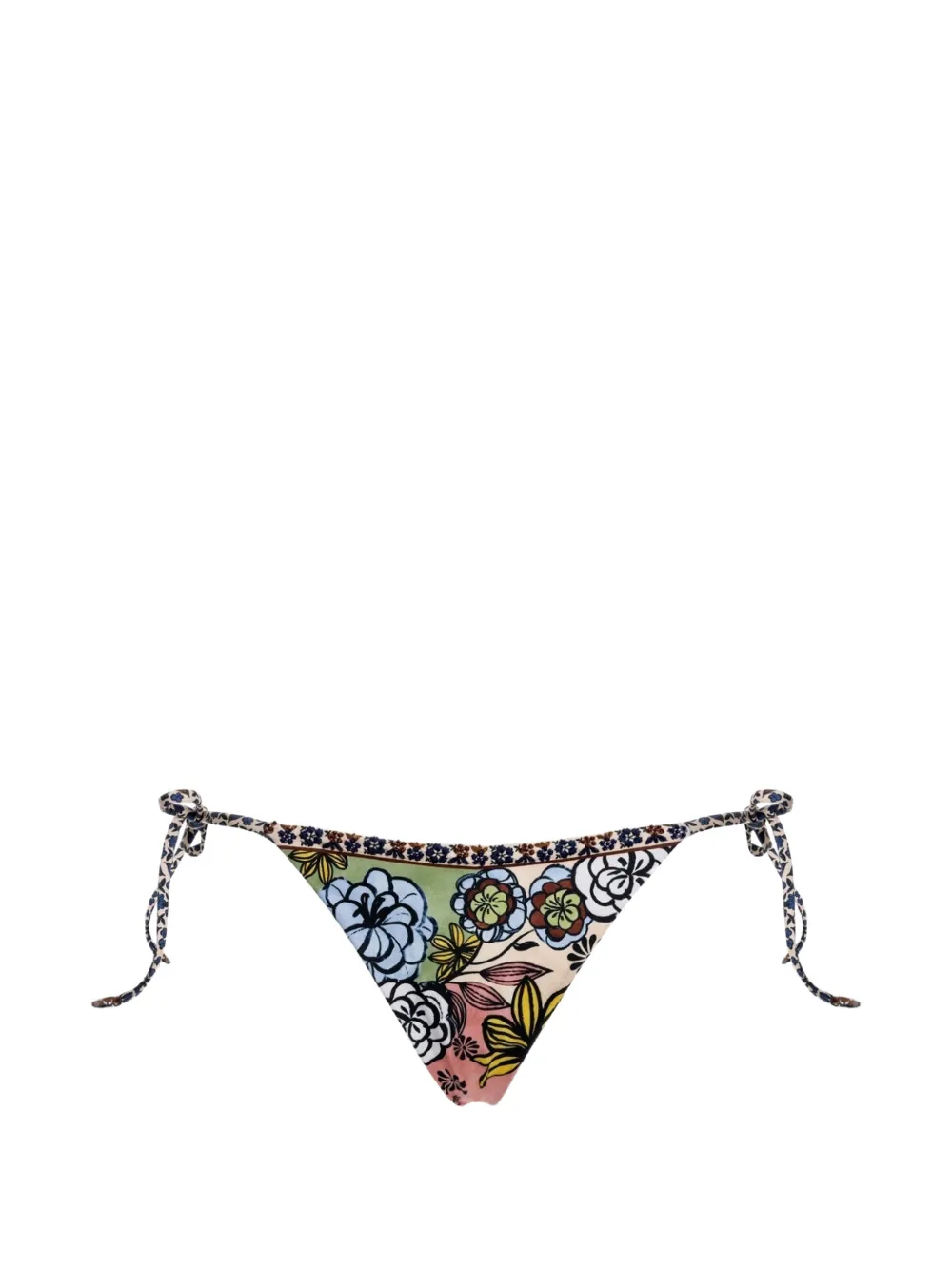 Agua Bendita Alegria floral-pattern bikini bottom - Nude