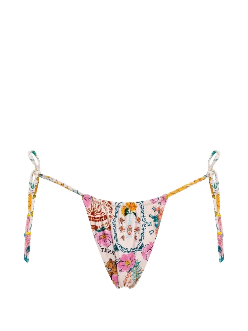 Agua Bendita Alexis printed bikini bottom - Nude
