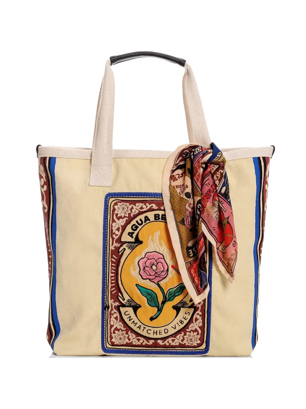 Agua Bendita Borsa tote Lucia con stampa - Toni neutri