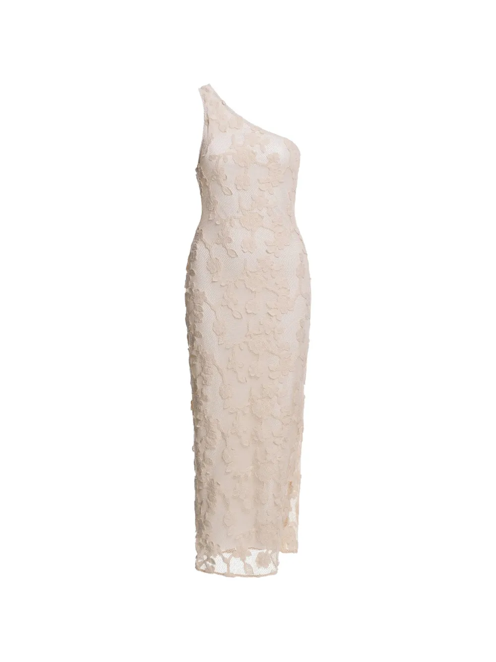 Agua Bendita one-shoulder embroidered balm dress - Toni neutri
