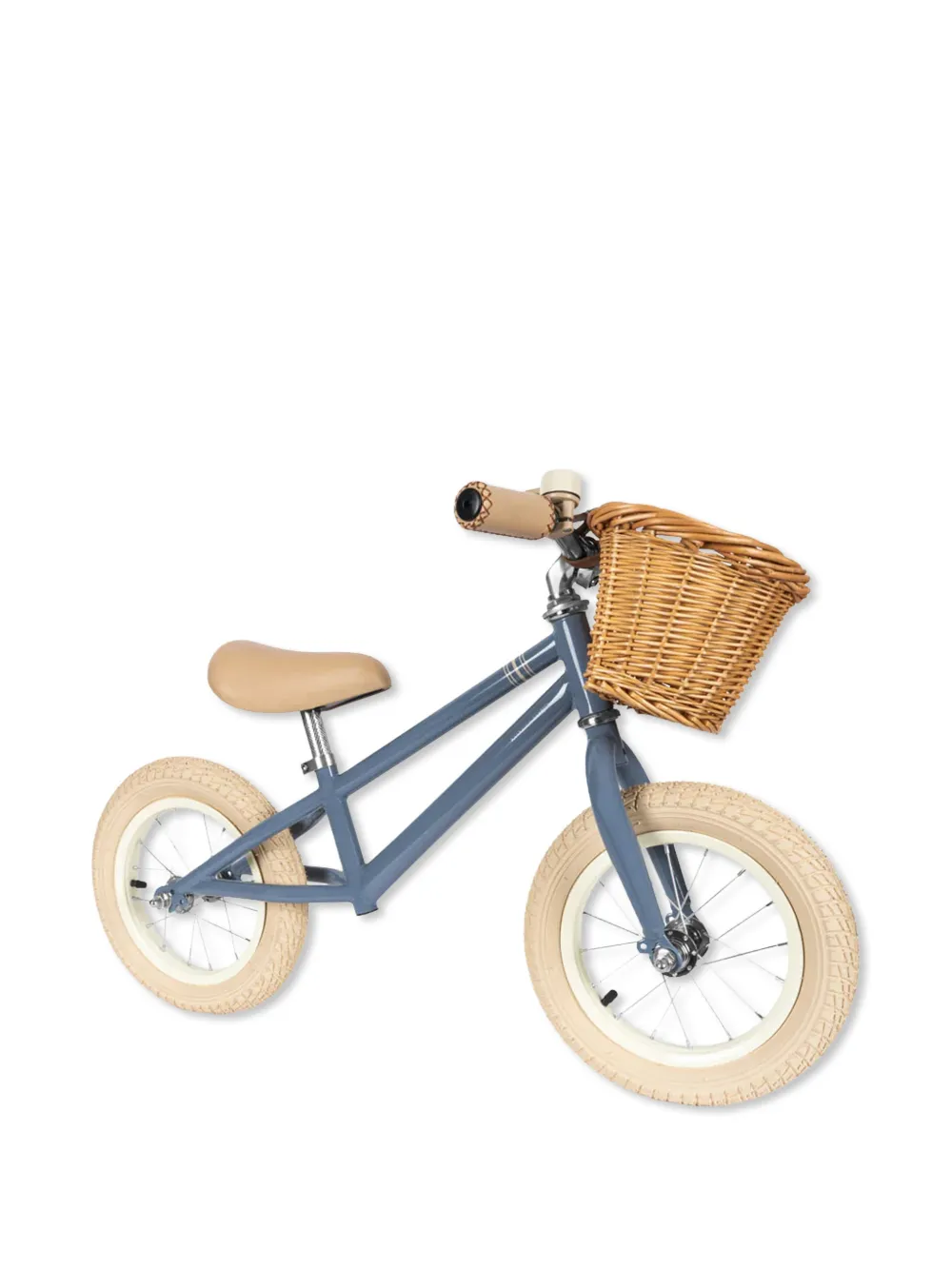 Konges Sløjd Balance striped basket toy bike - Blu
