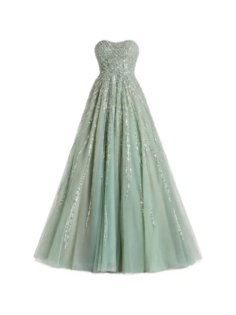 Mac Duggal sequin-embellished strapless gown