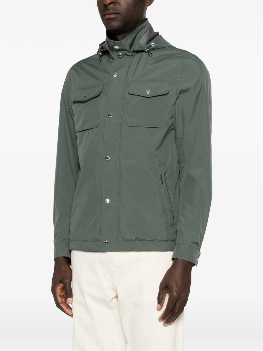 Moorer Jack met capuchon en zak Groen