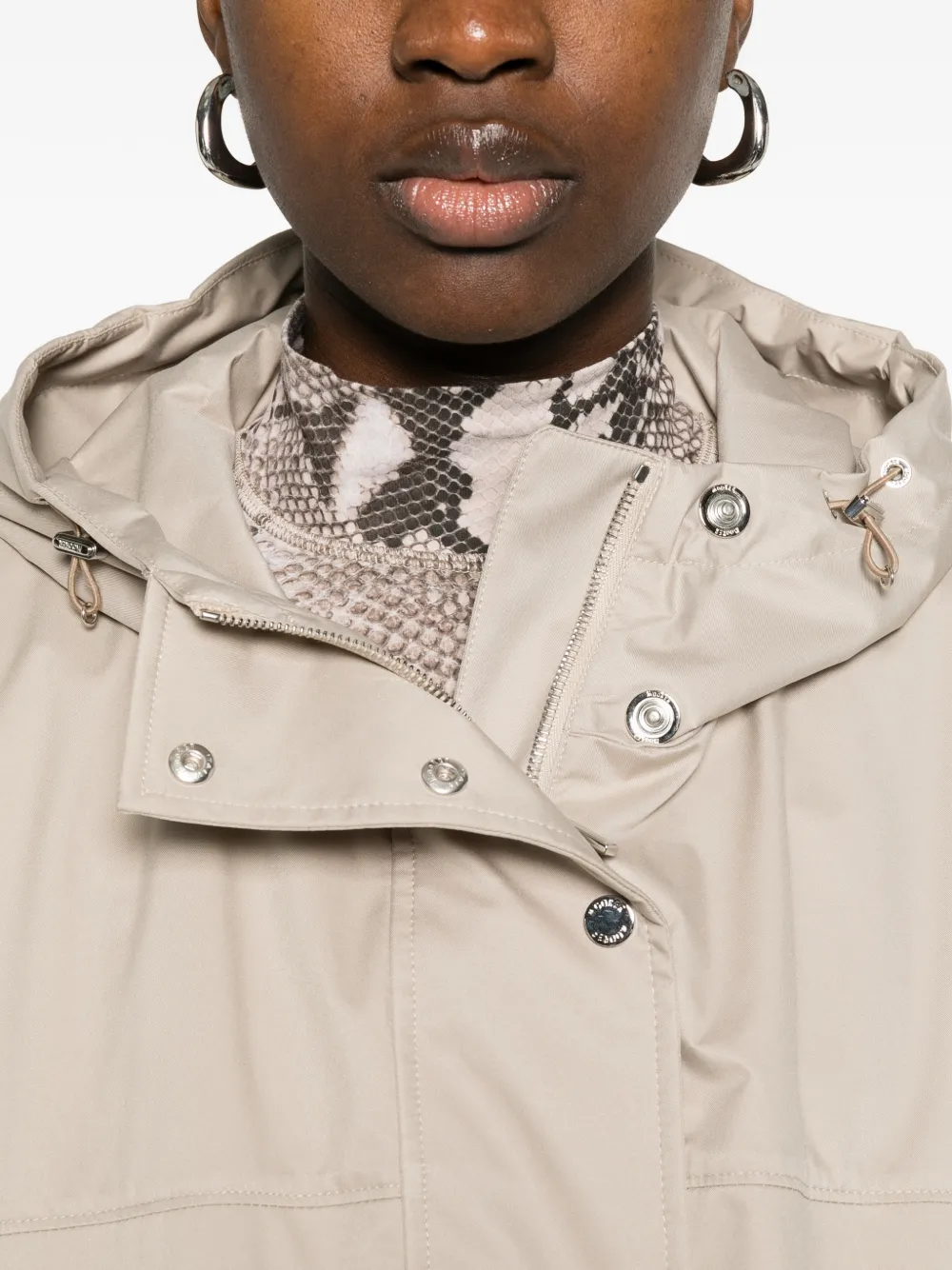 Moorer Maryana jack met capuchon Beige
