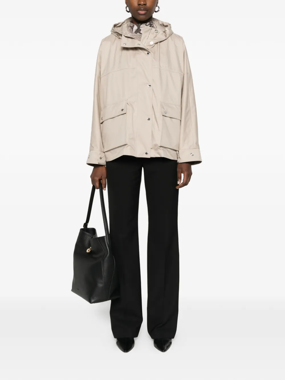 Moorer Maryana jack met capuchon Beige