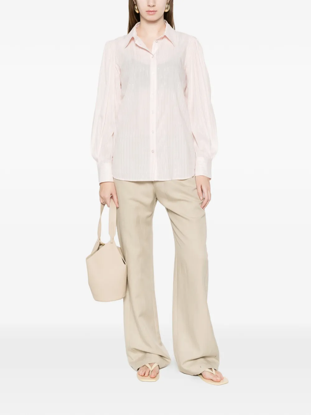 TWINSET Gestreept overhemd Roze