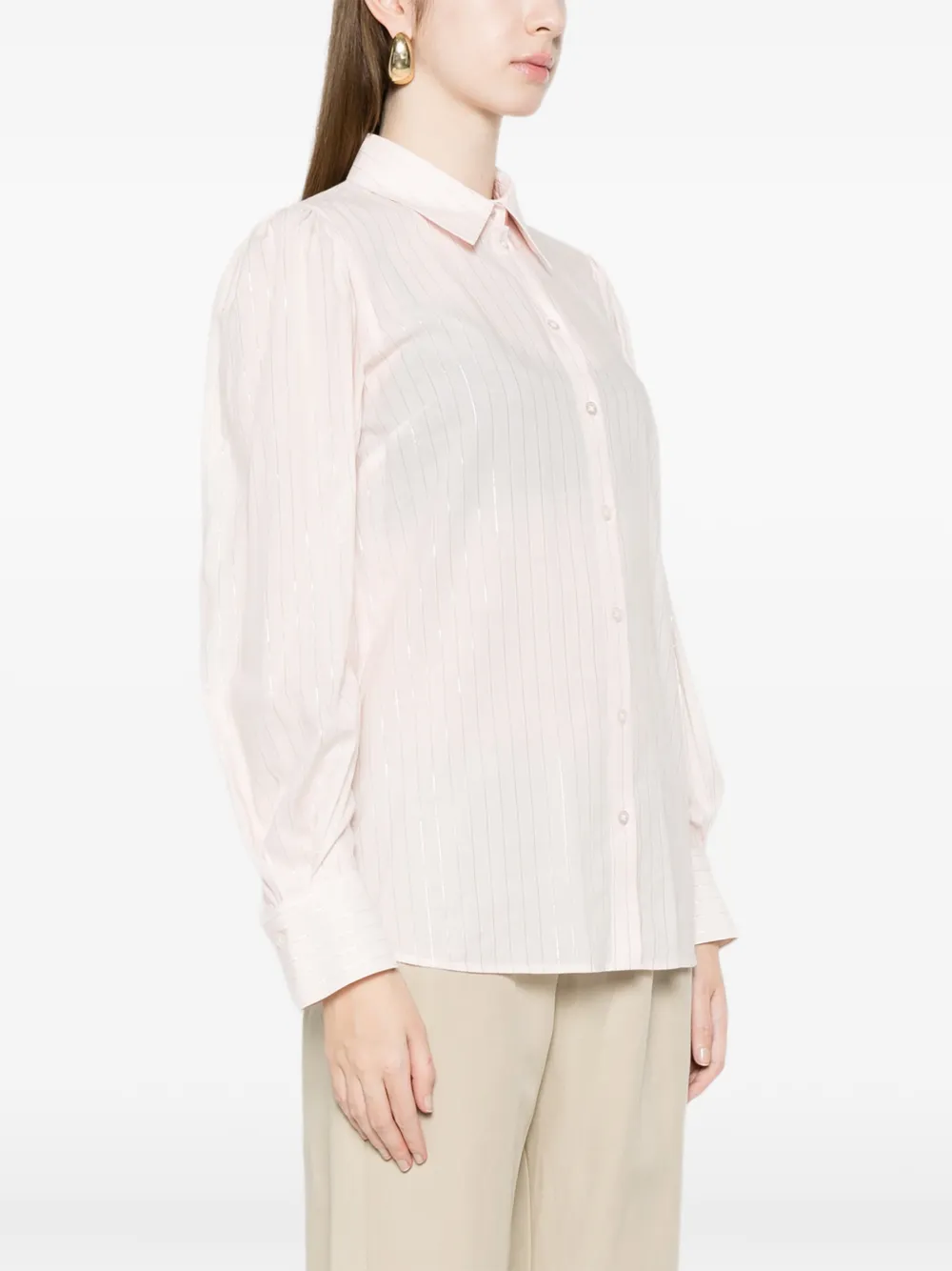 TWINSET Gestreept overhemd Roze